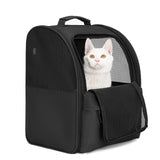 wakytu Cat Carrier Backpack,Steel Wire Frame More Stable,600D Wear-Resistant Oxford Fabric, Dog Carrier Cat Backpacks Suitable for Travel,Black