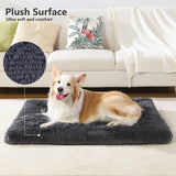 Vonabem Large Dog Bed XL, Washable Dogs Crate Pad 42 Inch, Plush Soft Pet Mats for Sleeping, Anti Slip Kennel Pads 41 * 27 inch Dark Grey