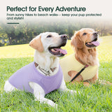 Kuoser 2 Pack Dog Shirts UPF 50+ UV Sun Protection, Lightweight Quick Dry Dog T Shirts for Small Medium Large Dogs, Breathable Pet Vest Dogs Tshirt Pet Clothes for Indoor Outdoor, Purple & Yellow S