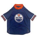 Pets First NHL Hockey Edmonton Oilers Mesh Jersey for Dogs & Cats, Size X-Small, Licensed Dog Jersey with Your Favorite Hockey Team