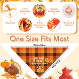 Sweetude 100 Pcs Fall Dog Bandanas Bulk Plaid Bandanas for Dog Autumn Thanksgiving Pet Scarf Bibs Adjustable Triangle Kerchief Grooming Supplies Pet Costume for Small Medium Large