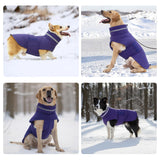 Mklhgty Waterproof Dog Coat for Small Dogs, Warm Dog Winter Jacket, Reflective Windproof Turtleneck Dog Cold Weather Coats with Adjustable Hook & Loop - Purple - S