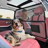 Dog Barrier for Truck, 56" Dog Car Barrier Behind Front Seat, Escape-Proof Back Seat Divider & Trunk Cargo Gate, Durable Heavy Duty Pet Gate Net for Truck, SUV & Large Vehicles