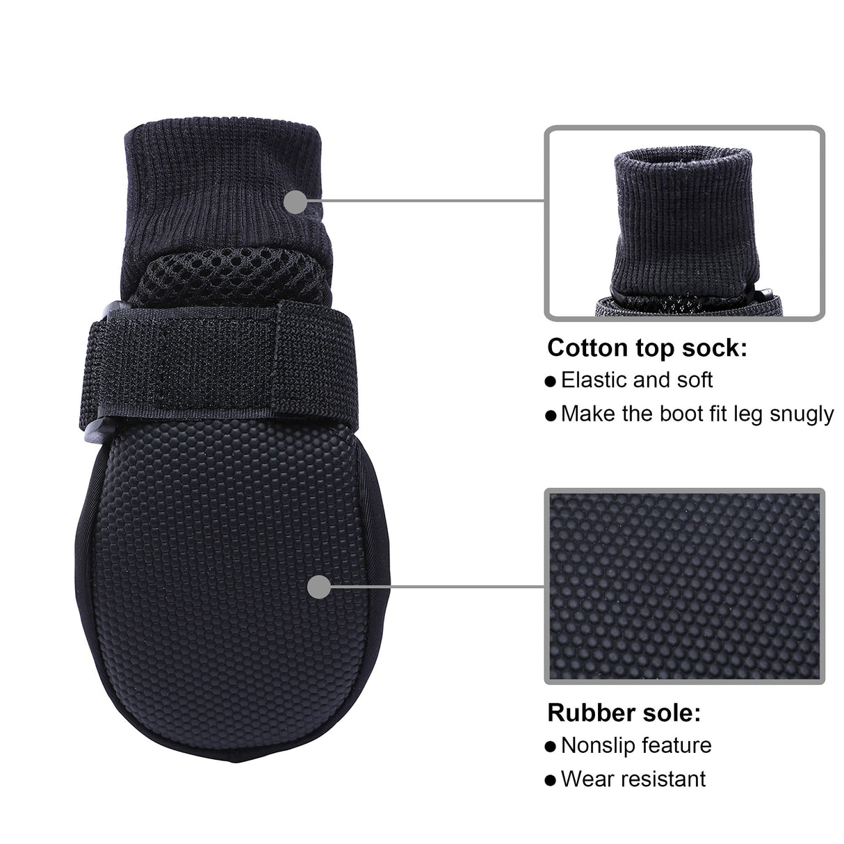 Hipaw Breathable Dog Shoes for Medium Large Dogs,Comfortable Dog Boots with Non-Slip Soles,Paw Protectors for Cold or Hot Pavement,Dog Booties for Hardwood Floors Daily Walking