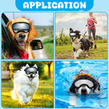 Flantor Dog Goggles for Large Dogs, UV Wind Dust Fog Protection, Soft Frame Adjustable Dog Sunglasses, Summer Driving & Winter Snow Eyewear, Tactical Pet Glasses with Elastic Strap (Black)