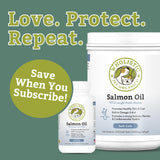 Wholistic Pet Organics Wild Alaskan Salmon Oil for Dogs - 100 Soft Gels - Rich Omega 3 Fish Oil with EPA & DHA for Skin, Coat, Joint, and Heart Health - Natural Dog Skin & Coat Care