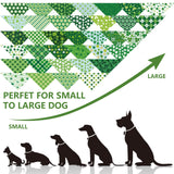 Whaline 36Pcs St. Patrick's Day Dog Bandana Triangle Pet Scarf Adjustable Puppy Neckerchief Green Shamrock Clover Plaid Dog Bib for Irish Holiday Medium Large Cat Costume Accessories