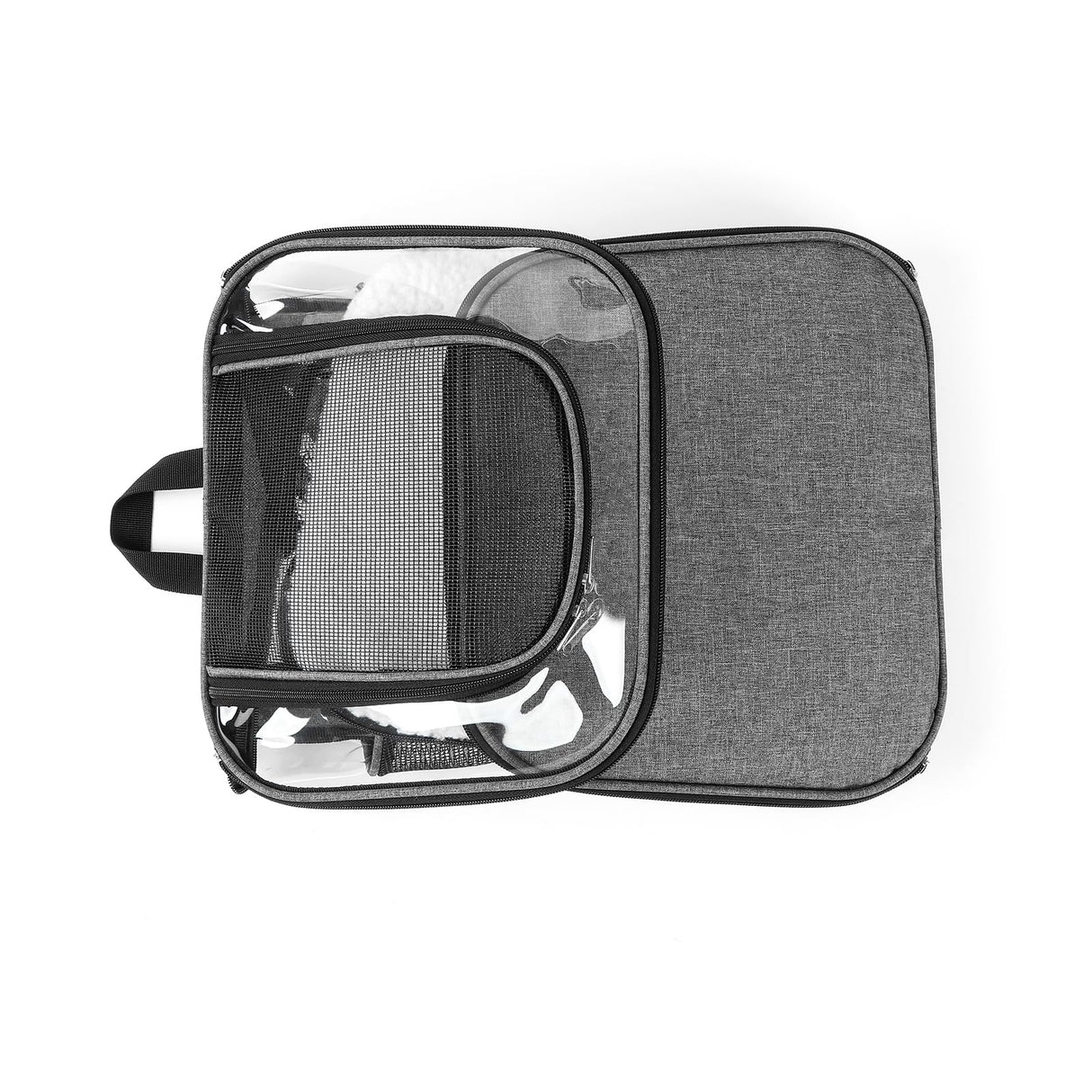 Beidingsen Cat Carriers Dog Carrier Pet for Small Medium Cats Dogs Puppies up to 25 Lbs, TSA Airline Approved Soft Sided, Collapsible Travel Puppy - Black Grey (M: 13" LX11.4 WX17.3 H, Pink)