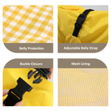 MAMORE Dog Raincoat Waterproof, Lightweight Adjustable Dog Rain Coat Hooded Poncho with Reflective Strip for Large Medium Small Dogs (Yellow, Large)