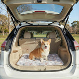 Reversible Dog Bed Mat - 35" x 27"Soft Dual-Sided Plush Pet Pad for Medium Small Dogs and Cat, Fully Washable Fleece Sleeping Mat, Warm Cushion for Crates, Kennels & Floors