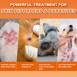 Netrca Lime Sulfur Cream, Mange Treatment Dogs, Ringworm Treatment for Cats & Dogs, Soothes Itchy, Dry, Inflamed Skin, Promotes Hair Regrowth, Low Odor, No Rinse Needed, 2oz
