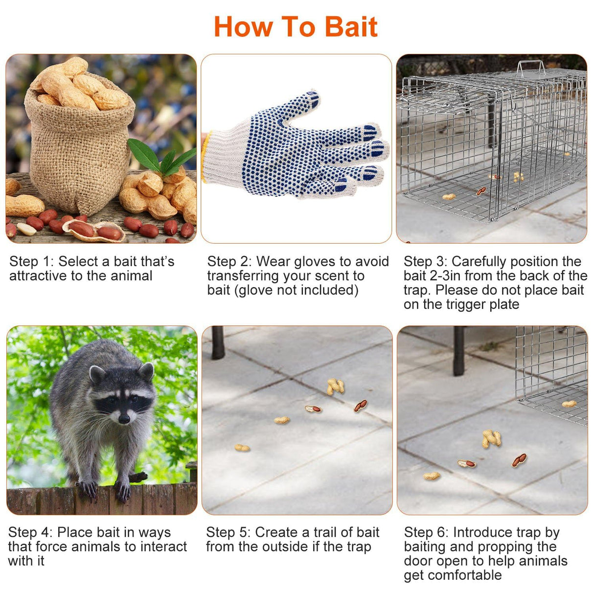 KOCASO Large Live Animal Trap Cage, Foldable Heavy Duty Humane Rat Trap for Indoor and Outdoor, Metal Mouse Trap for Squirrel Gopher Chipmunk Mice Raccoon, Easy to Catch and Release, 31"x11"x12"
