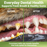WuffWell Dog Teeth Cleaning Powder with Probiotics – Dog Dental Care for Plaque & Tartar Remover – Effective Dog's Teeth Care & Oral Hygiene for Fresh Breath – USA Made Dental Powder for Dogs Teeth