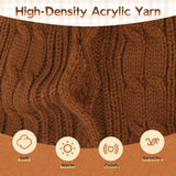 Hpetppy Dog Sweater Dress with Bowtie Turtleneck Warm Pullover Pet Sweater Soft Comfy Knitwear Dog Sweaters for Small Dogs Girl Pet Winter Clothes Cat Apparel with Leash Hole (Brown M)