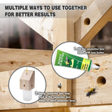 Carpenter Bee Trap for Outside - Shed Style Nature Hanging Wood Trap for Outdoor with Removable Bee Vault Plastic Jar (1 Pack)
