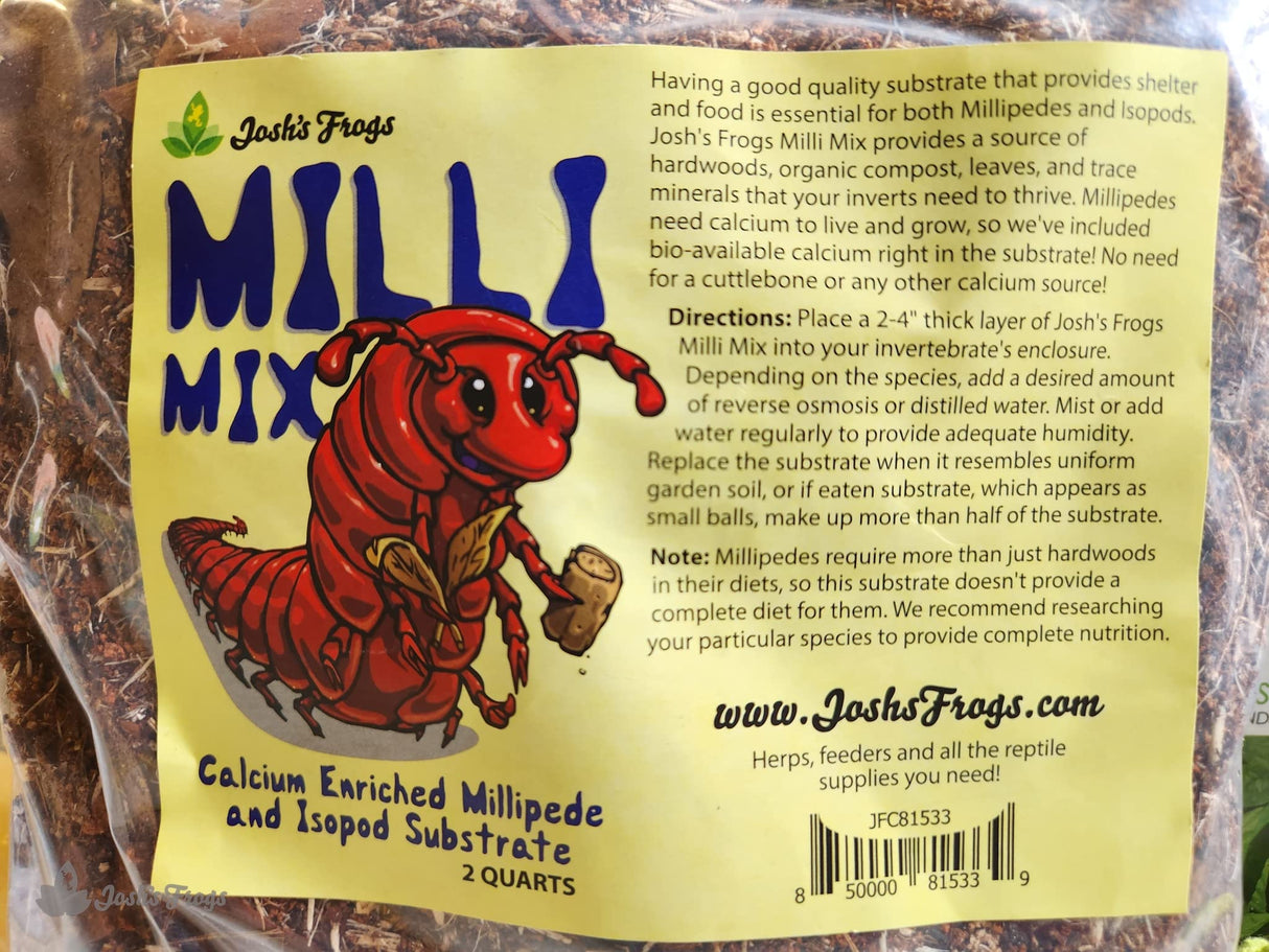 Josh's Frogs Milli Mix Calcium Enriched Millipede and Isopod Substrate (2 Quarts)