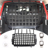 RERPRO Pet Net Safety Dog Barrier for 2007-2026 Jeep Wrangler JK JL 4 Door Accessories, Behind Rear Seat Pet Dog Covers Trunk Cargo Isolation Liner Net for Jeep Wrangler