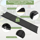 VOISTINO 71”L*19.7”W Extra Wide & Long Dog Ramp for Car Truck SUV, Portable Folding Pet Ramps for Small Medium Large Dogs and Cats, Lightweight Aluminum Frame, Supports up to 155 Lbs