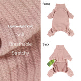 Fitwarm Turtleneck Knitted Dog Sweater Puppy Pajamas Thermal Doggie Winter Clothes Knitwear Pet Coats Cat Apparel Pink XXL