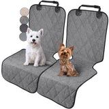 VIVAGLORY Dog Front Seat Cover Seatflex Car Seat Protector for Dog, Car Cover for Pet, Front Single Bucket Captain Chair Protector, Standard, Heather Black, 2Pack