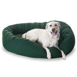 Majestic Pet 52 Inch Bagel Calming Dog Bed Washable – Cozy Soft Round Dog Bed with Spine Support for Dogs to Rest their Head - Fluffy Donut Dog Bed 52x35x11 (Inch) - Round Pet Bed X-Large – Green