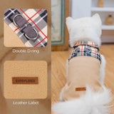 EXPAWLORER Fleece Dog Sweater - Classic Plaid Dog Jacket, Winter Coat Vest with 2 D-Rings for Leash, Pet Cold Weather Clothes, Sweatershirt for Boys or Girls
