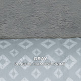 Furhaven Cozy Memory Foam Dog Bed for Large/Medium Dogs w/ Removable Bolsters & Washable Cover, For Dogs Up to 55 lbs - Plush & Diamond Print Nest Top Sofa - Gray, Large