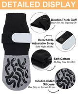 TwoAnt Non Slip Dog Socks with Grips, Dog Sock to Prevent Licking Paw for Senior Dogs, Dog Shoes for Hardwood Floors and Enhancing Traction, Paw Protector - Fits Small, Medium, Large Dogs - XS