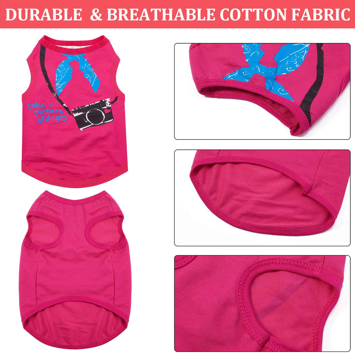 9 Pieces Printed Pet Shirts Cute Dog T Shirts Summer Puppy T Shirt Soft Breathable Pet Sweatshirt for Small Medium Dogs Puppy Cats(Watermelon Pattern,M)