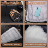 HAPYFOST Dog Bed for Car Back Seat, Non-Slip Backseat Dog Car Bed Mat, Soft Furry Travel Pet Mat, Washable Blanket Custom Fit for Backseat Extenders and Hammock Seat Covers(54"×25" Brown)