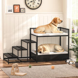 GDLF Dog Bunk Beds for Large Dogs, Dog Bedside Bed with Stairs & Storage, Space-Saving Indoor pet Furniture