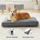 Bedsure Washable Dog Bed Medium Size Dog - 3 Inch Thicken Up to 45lbs Pet Mat Pillows with Removable Washable Cover, Brown
