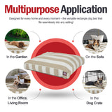 Majestic Pet Rectangle Large Dog Bed Washable – Non Slip Comfy Pet Bed – Dog crate Bed with Removable Washable Cover – Dog Kennel Bed for Sleeping - Dog bed X-Large Breed 50x42x5 Inch – Sand Beige