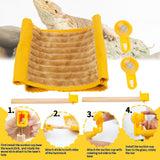 FlidRunest Bearded Dragon Hammock with Suction Cups, Soft Lizard Hammock Bed, Winter Warm House Tent, Reptile Tank Perch-Yellow