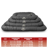 The Dog’s Bed Utility Waterproof Dog Bed for Medium Dogs, Grey - Washable Durable Indoor Outdoor Dog Bed, Tough Oxford Fabric, Removable Cover, Crate Car Kennel Travel Bed