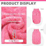 KOOLTAIL Dog Sweater, Fuzzy Thick Super Soft Warm Dog Winter Sweater Turtleneck Pullover for Cold Weather, Knitted Fleece Pet Fall Clothes Coats for Small Medium Large Dogs Puppy Girls Boys Pink ML