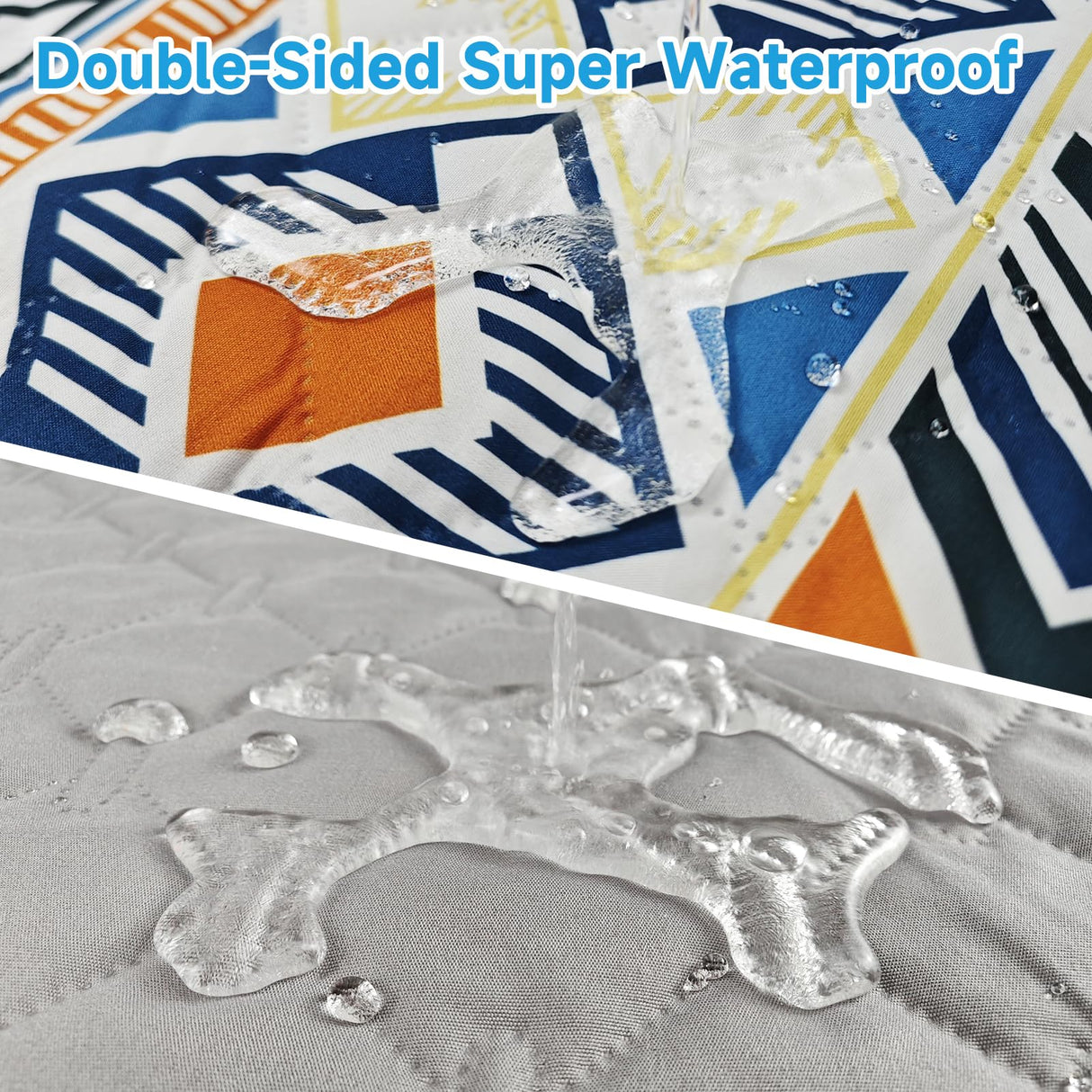 YOSEPATI Waterproof Dog Blanket, Bohemian Dog Bed Cover Pet Blanket, Reversible Sofa Couch Cover for Dogs Washable, Protect Furniture Bed Couch Sofa for Puppy Cat (Blue Medallion, 68×82 Inch)