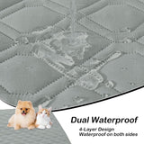 hyha Waterproof Dog Bed Blanket, Soft Pet Blankets, Waterproof Couch Cover for Dogs, Reversible Sofa Covers Washable for Furniture (40x50 Inch, Grey/Grey)