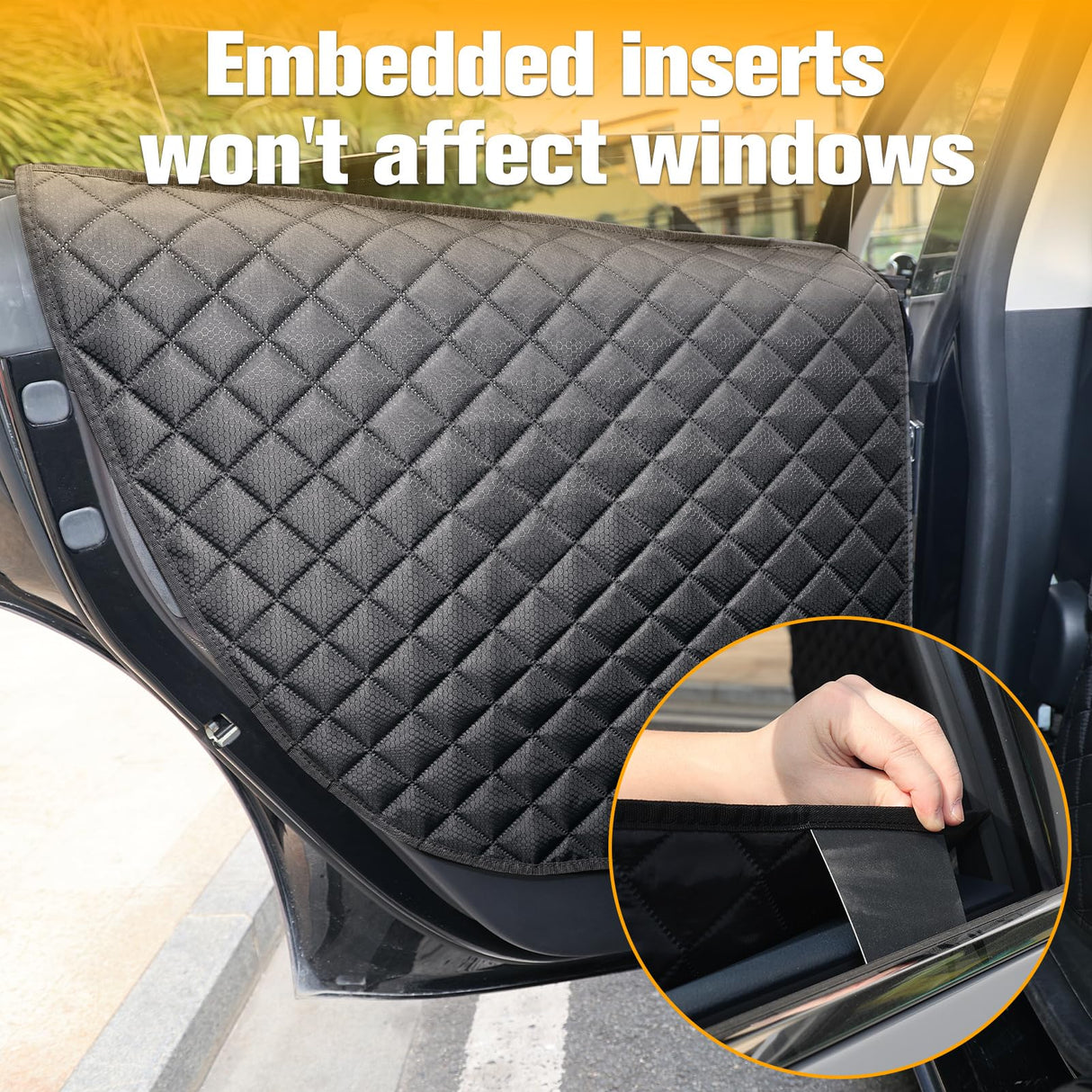 LIFTGO Dog Seat Cover for Tesla Model 3 & Y - Waterproof Back Seat Hammock with Mesh Window & 2 Door Protectors - Scratch & Mud Protection