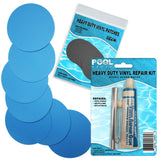 Heavy Duty Vinyl Repair Patch Kit for Above-Ground Pool Liner Repair; Glue and Patch Inflatables; Boat; Raft; Kayak; Air Beds; Inflatable Mattress Repair Blue