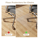 [Thickened to 2.0mm] 60"x 75"Computer Chair Mat for Hardwood, PVC Office Mat for Hardwood Floor, Anti-Slip Rolling Chair Floor Protector, Floor Cover for Rolling Desk Chair, Gaming Chair, Office Chair