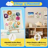 Kssiaz DIY Vase Mosaic Painting Kit, DIY Mosaic Arts and Craft Kits with Vase Flower Mosaic Accessories, Handmade Sticker Painting Gem Art Kit for Kids Christmas Room Decor