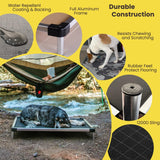 K9 Ballistics Chew Proof Elevated Outdoor Cooling Cot Bed for X Large Dogs - Virtually Indestructible, Preassembled, Withstands Aggressive Chewers - XL, Ripstop Obsidian Black