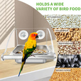 Bird Feeder for Cage,No Mess Bird Feeders, with Anti-Slip Stand, Stainless Steel Bird Bowls Parakeet Feeder for Parakeet, Psittacus Erithacus, Lovebirds,Budgies