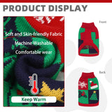 KOOLTAIL Christmas Sweater, Cold Weather Knitted Turtleneck Pullover for Dogs, Red Green Color Design Sweatshirt, Thick Warm Winter Clothes for Small Medium Large Dogs Boys Girls, XL