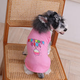 CuteBone Soft Dog Shirt Birthday Lightweight Small Puppy T-Shirts Pet Clothes Breathable Tee Vest Stretchy Outfit Cat Apparel
