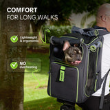 Cat Carrier Backpack for Travel & Car with Seat Belt Safety System, Expandable Pet Carrier for Cats & Small Dogs up to 25 lbs, Breathable, Durable, Foldable, Travel Friendly