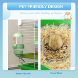 PawHut Extra Large 23" Hamster Cage with Tubes and Tunnels, Portable Carry Handles, Rat House and Habitats Big 5-Tier Design, Mouse Cage Includes Exercise Wheel, Water Bottle, Food Dish, Green
