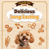 Gootoe Turkey Tendons for Dogs –All-Natural, Hypoallergenic Dog Treats, Rawhide Alternative, Long Lasting Puppy Chews, Healthy Dog Treats for Small Breeds, Bone (S), 6 Count Pack