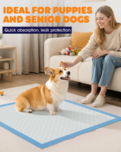 Load image into Gallery viewer, Powools Puppy Pads - Super Absorbent &amp; Spill-Proof Pee Pads for Dogs with 6-Layer Material, Quick-Dry &amp; Hassle-Free Potty Pads for Floors, Furniture, Vehicle, 22" × 22", 100 Packs
